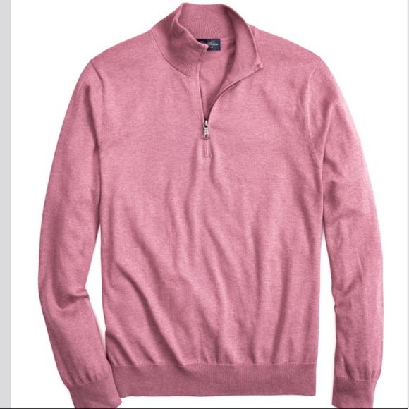 NWOT Brooks Brothers Supima® Half-Zip Sweater - Picture 1 of 14